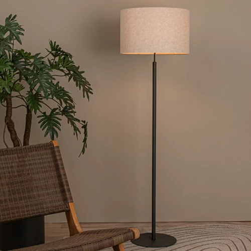 Lucide MAYA - Stehlampe - Ø 45 cm - 1xE27 - Beige - Atmosphäre 1